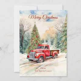Festividades Cartão de Natal Red Truck