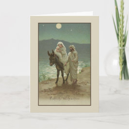 Festividades Cartão de Natal religioso alemão do vintage