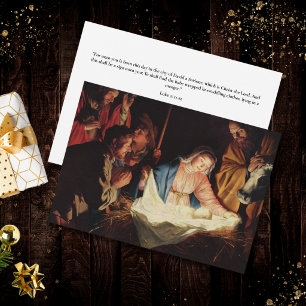 Festividades Cartão de Natal Religioso Cena de Natividade Arte