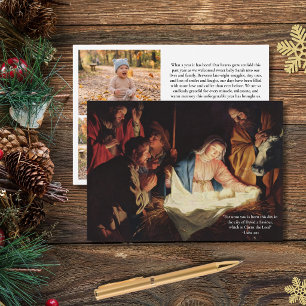 Festividades Cartão de Natal Religioso Clássico Multifoto Nativ