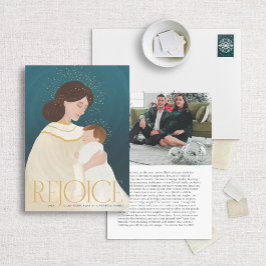 Festividades Cartão de Natal Religioso da Madona e da Criança