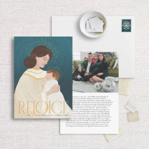 Festividades Cartão de Natal Religioso da Madona e da Criança