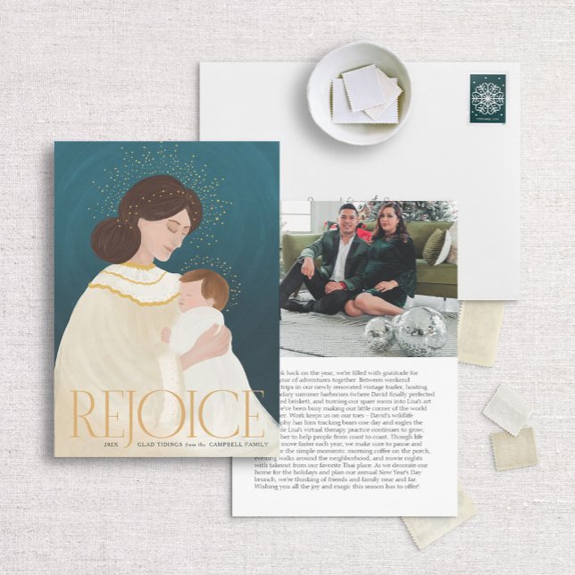 Festividades Cartão de Natal Religioso da Madona e da Criança (Criador carregado)