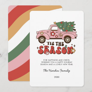 Festividades Cartão de Natal Retroativo Colorido