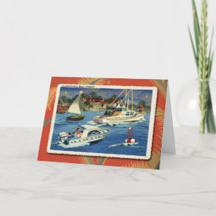 Festividades Cartão de Natal Retroativo para a Parada de Barcos