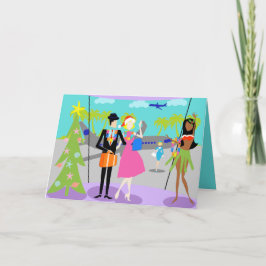 Festividades Cartão de Natal Retrohavaiano