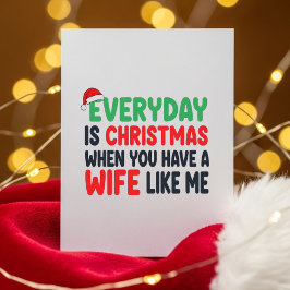 Festividades Cartão de Natal Romântico e Divertido para Marido