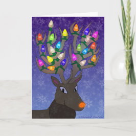 Festividades Cartão de Natal Rudolf