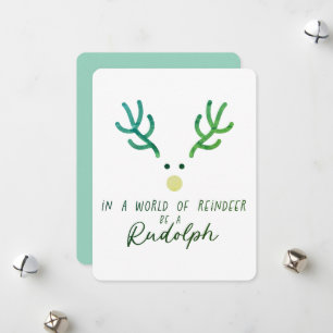 Festividades Cartão de Natal Rudolph