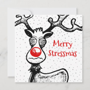 Festividades Cartão de Natal Rudolph Reindeer