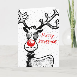 Festividades Cartão de Natal Rudolph Reindeer