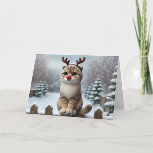 Festividades Cartão de Natal Rudolph Whiskers