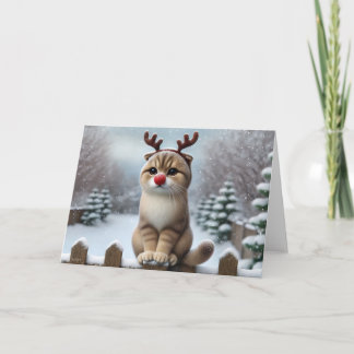 Festividades Cartão de Natal Rudolph Whiskers