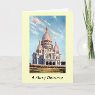 Festividades Cartão de Natal - Sacré-Coeur, Paris