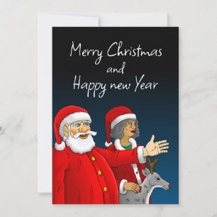 Festividades Cartão de Natal Santa Claus