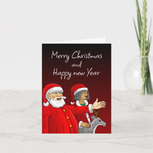 Festividades Cartão de Natal Santa Claus
