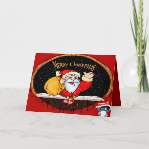 Festividades Cartão de Natal Santa Claus