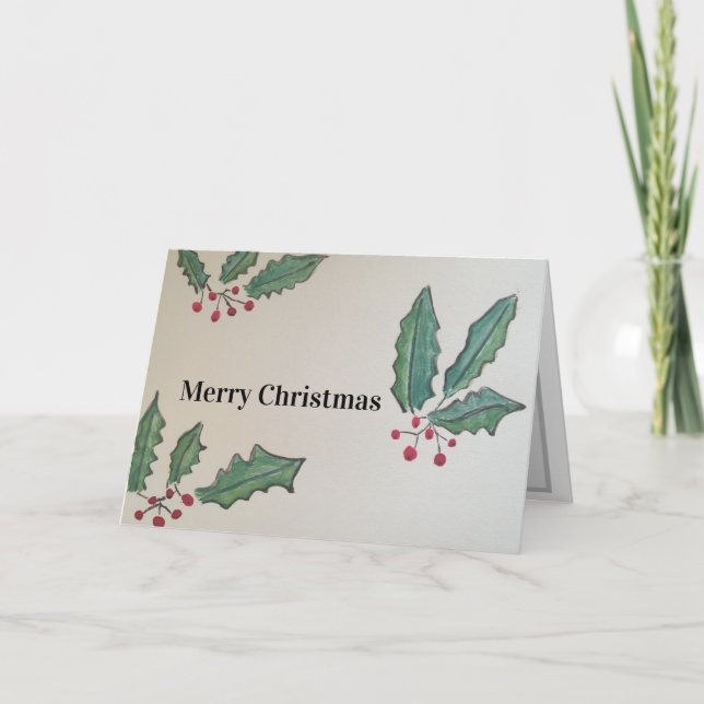 Festividades Cartão de Natal Santa e de Ivy (Frente)