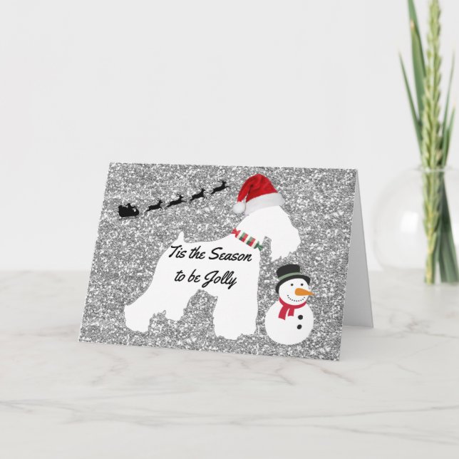 Festividades Cartão de Natal (Schnauzer) (Frente)
