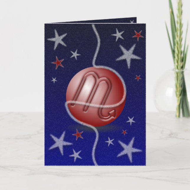 Festividades Cartão de Natal Scorpio. (Frente)