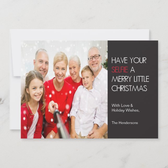 Festividades Cartão de Natal Selfie (Frente)