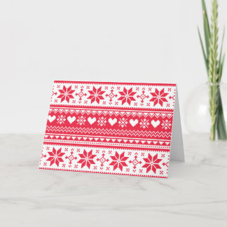 Festividades Cartão de Natal sem costura, inverno, escandinavo,