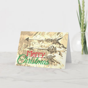 Festividades Cartão de Natal Sepia Personalizado Feliz Natal