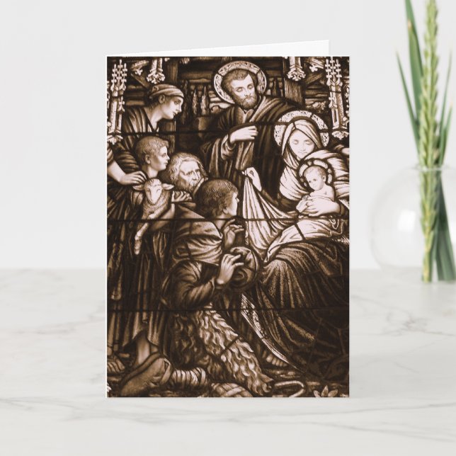 Festividades Cartão de Natal Sepia Stain (Frente)