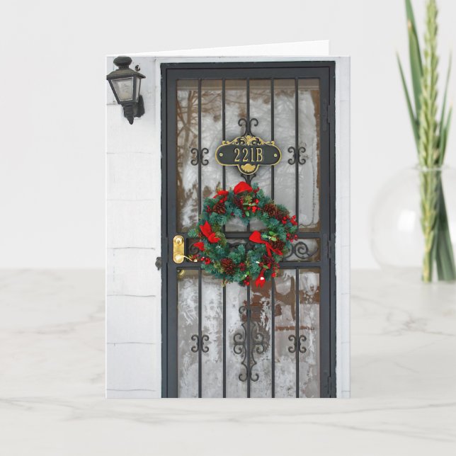 Festividades Cartão de Natal Sherlock 221B (Frente)