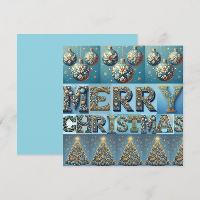 Festividades cartão de natal simples (Frente/Verso)