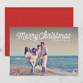 Festividades Cartão de Natal simples de foto de férias