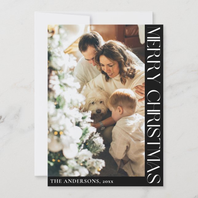 Festividades Cartão de Natal Simples e Minimalista (Frente)