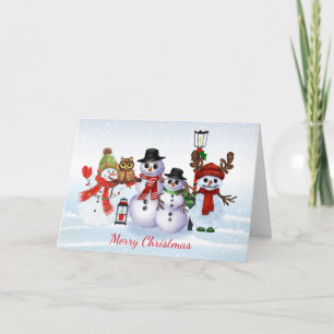 Festividades Cartão de Natal Snowman