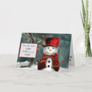 Festividades Cartão De Natal Snowman Sem Lugar Para Neve