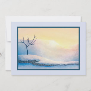 Festividades Cartão de Natal Snowy Sunrise (mensagem de vazio)