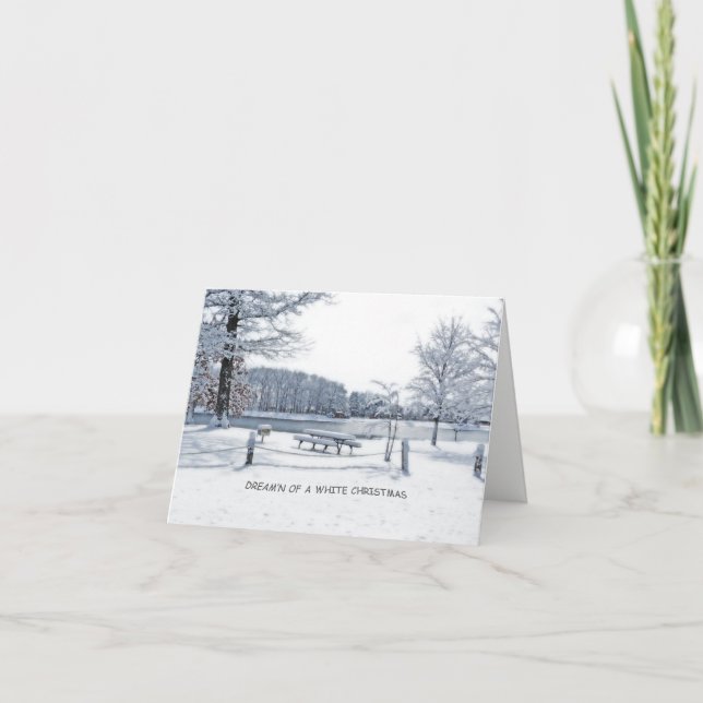 Festividades Cartão de Natal/ "Sonho de Natal Branco" (Frente)