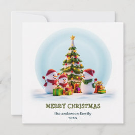 Festividades Cartão de Natal Sorrisos Nevados e Alegria Natalin