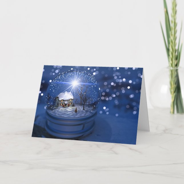 Festividades Cartão de Natal Starlight Globe (Frente)