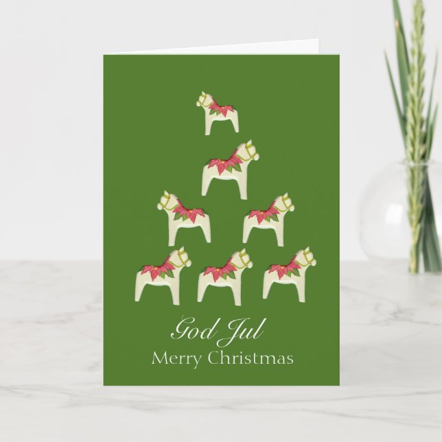 Festividades Cartão de Natal Sueco (Frente)