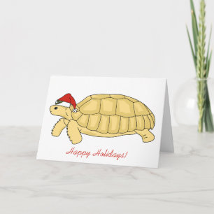 Festividades Cartão de Natal Sulcata Tortoise