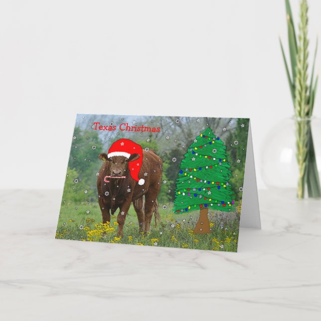 Festividades Cartão de Natal Texas (Frente)