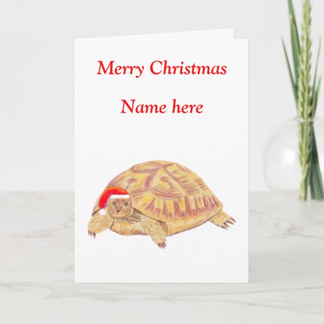 Festividades Cartão de Natal Tortoise (Frente)