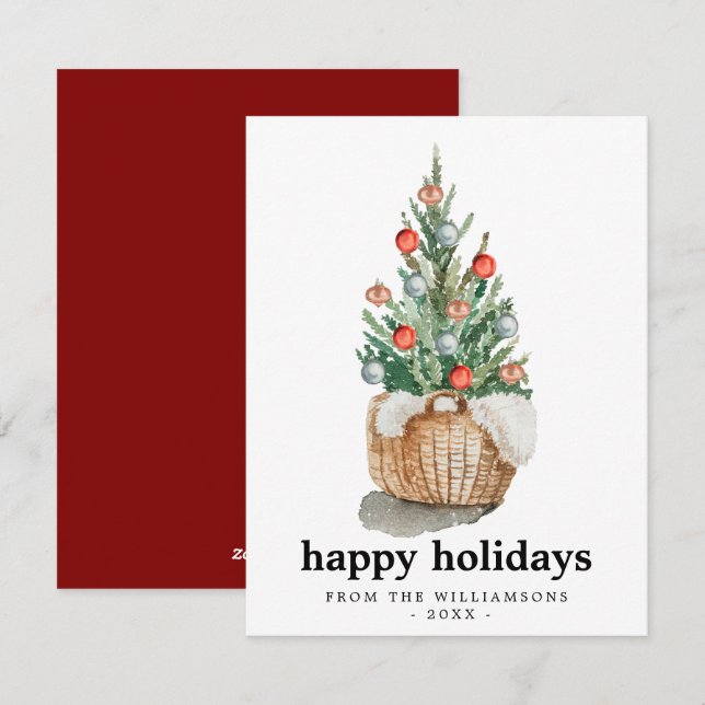 Festividades Cartão de Natal Tradicional (Frente/Verso)