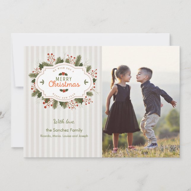 Festividades Cartão de Natal Tradicional (Frente)