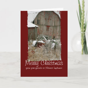Festividades Cartão de Natal Trator & Barn