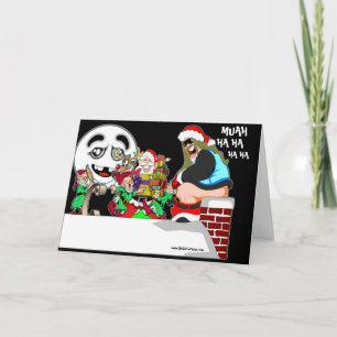 Festividades Cartão de Natal travesso