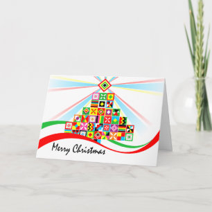 Festividades Cartão de Natal Tribal de Arte Africano do Kente P