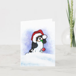 Festividades Cartão de Natal Tricolor Cavalier Spaniel
