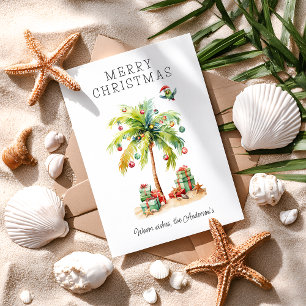 Festividades Cartão de Natal Tropical Flat Holiday