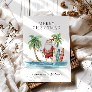Festividades Cartão de Natal Tropical Flat Holiday
